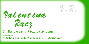 valentina racz business card